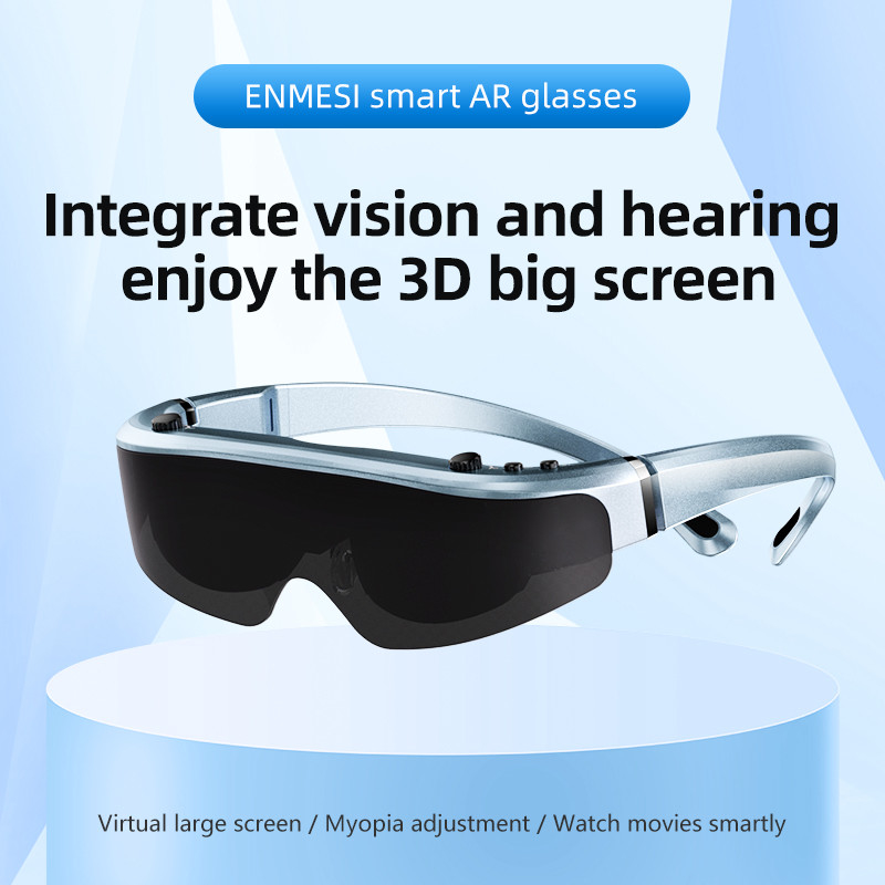 USB-C AR Smart Glasses z 1800 Nits Duży FOV 43° 1080P 60Hz OLED Head Mounted Display