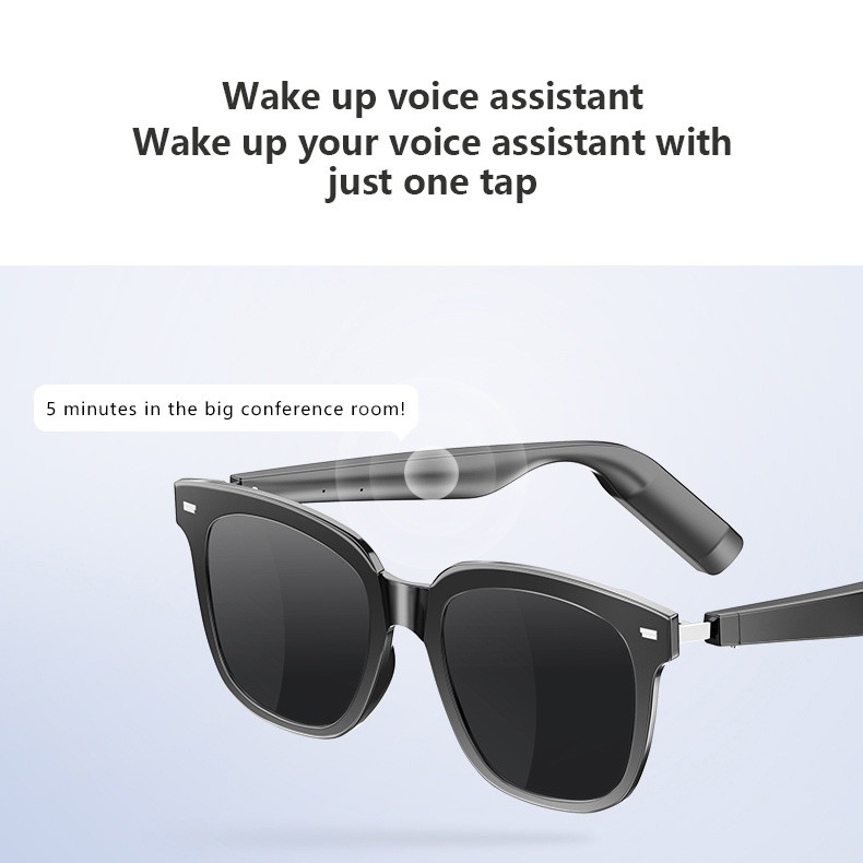 8 godzin czasu muzyki Ultralight BT 5.3 Bluetooth Smart Glasses With Call 110mAh*2 Pojemność