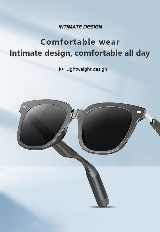 Bluetooth 5.3 Ultralight Smart Glasses 220mAh Pojemność baterii Słuchać muzyki 17g Waga