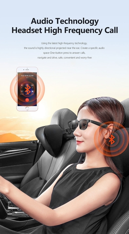 Czarne okulary słoneczne Bluetooth z połączeniem Bluetooth 5.1 wersja 90mAh 4-6 godzin czasu muzycznego