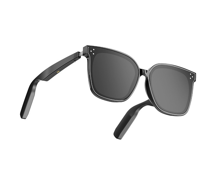 10 godzin Czarny Smart Music Bluetooth Okulary słoneczne z wysoką pojemnością połączenia 110mAh*2 Bluetooth Wersja BT 5.3