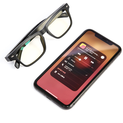 Matowe czarne okulary Bluetooth BT5.0 100 mAh Ładowarka magnetyczna dla systemów IOS i Android