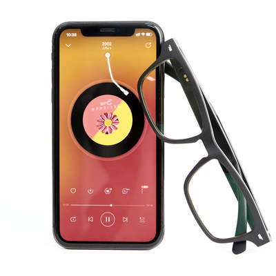 Matte Black Bluetooth Smart Glasses IP5 100mAh Ładowarka magnetyczna z podwójnym głośnikiem